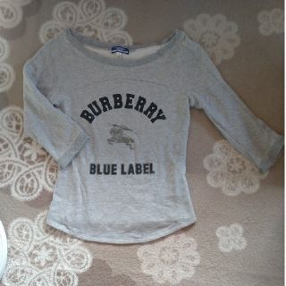 バーバリーブルーレーベル(BURBERRY BLUE LABEL)のBURBERRY★中古　七分袖トレーナー　グレイ(トレーナー/スウェット)