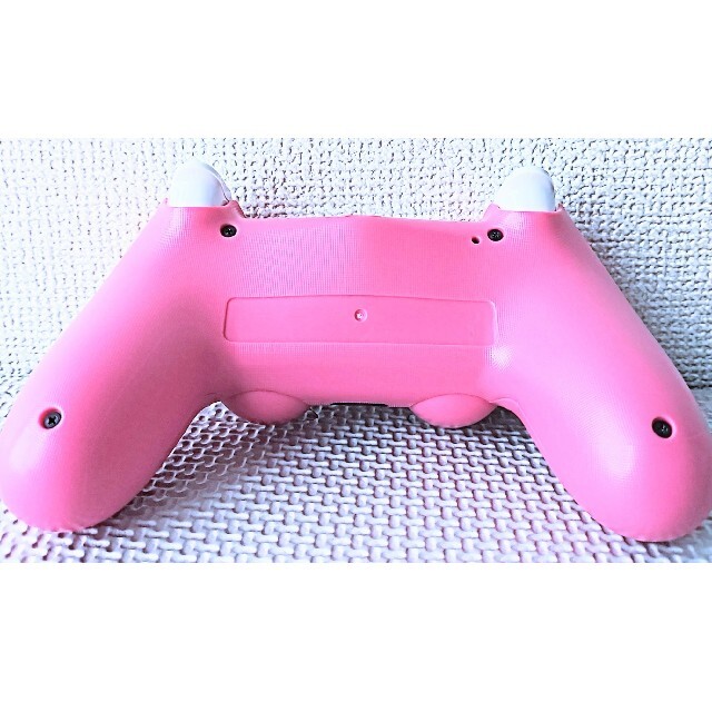 PlayStation4(プレイステーション4)のPS4 コントローラー デュアルショック4 プレステ4 プレ4 ピンク×ホワイト エンタメ/ホビーのゲームソフト/ゲーム機本体(家庭用ゲーム機本体)の商品写真