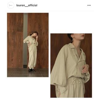 【louren】cotton jacquard blouse(シャツ/ブラウス(長袖/七分))