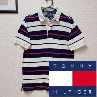 トミーヒルフィガー(TOMMY HILFIGER)のTOMMY HILFIGER ポロシャツ M 白 ボーダー(ポロシャツ)