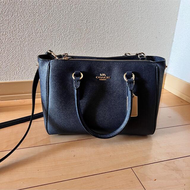 COACH コーチ ショルダーバッグ ネイビー ショップ袋付き | フリマアプリ ラクマ