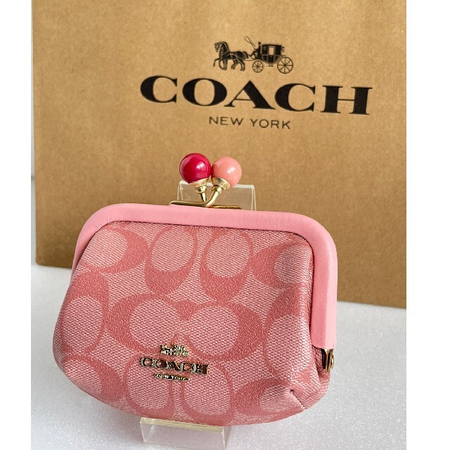 経典ブランド ❣️ノラキスロック コインケース ピンク ❣️COACH 財布