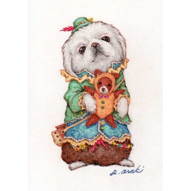 オーダー制作☆おまかせパステル画【動物キャラ】 1