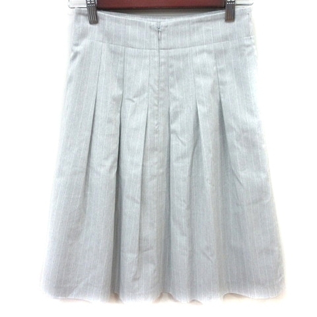 NARACAMICIE(ナラカミーチェ)のナラカミーチェ スカート フレア ひざ丈 ストライプ 0 ライトグレー レディースのスカート(ひざ丈スカート)の商品写真