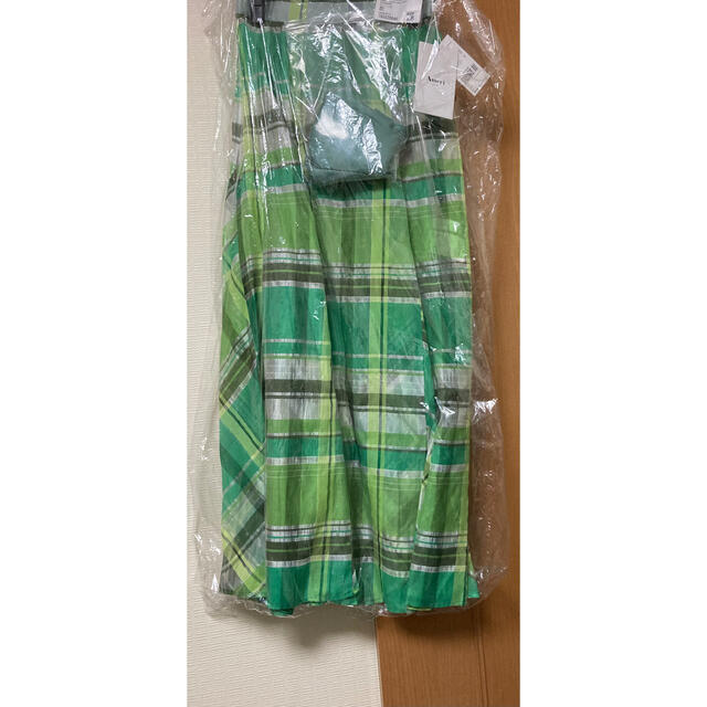 AMERI SHEER CHECK FLARE SKIRT