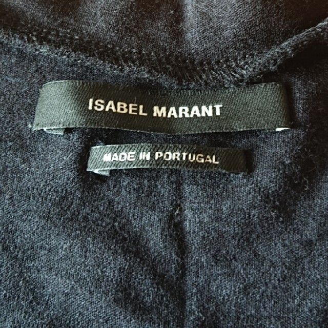 Isabel Marant(イザベルマラン)のISABEL イザベルマラン シンプルカットソー T シルク混 ウール混 黒 レディースのトップス(カットソー(半袖/袖なし))の商品写真