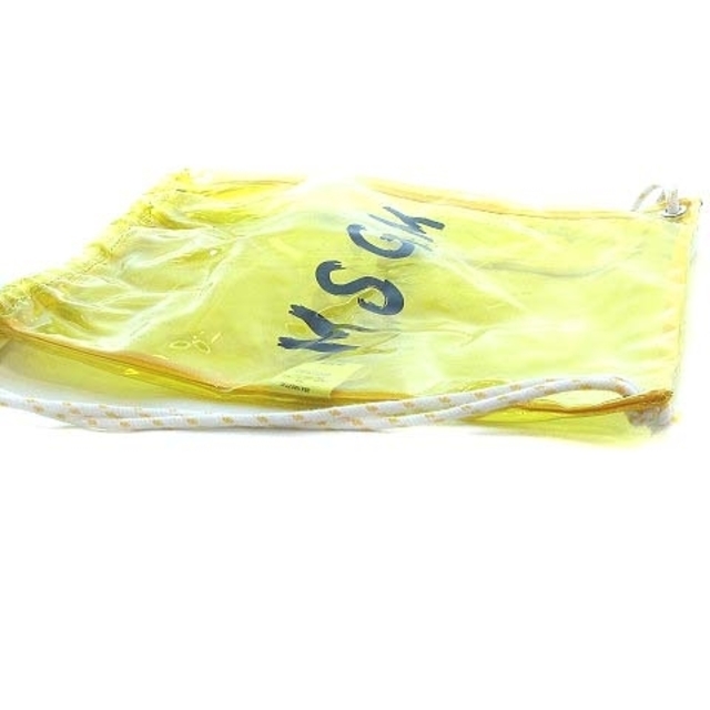 MSGM(エムエスジイエム)のエムエスジーエム ビニールバッグ リュックサック デイパック ロゴ 黃 イエロー レディースのバッグ(リュック/バックパック)の商品写真