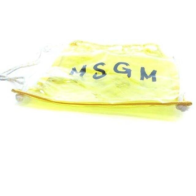 MSGM(エムエスジイエム)のエムエスジーエム ビニールバッグ リュックサック デイパック ロゴ 黃 イエロー レディースのバッグ(リュック/バックパック)の商品写真