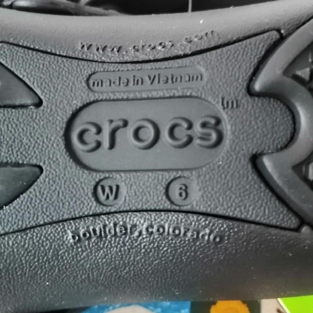 crocs(クロックス)の烏様専用　クロックス　アリスワーク　W6　黒 レディースの靴/シューズ(バレエシューズ)の商品写真
