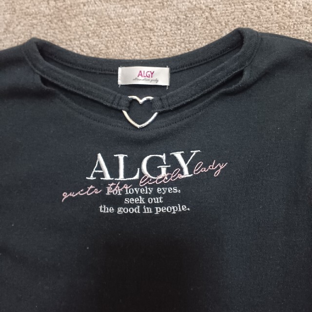 ALGY(アルジー)のALGY150cm　黒　長袖Tシャツ キッズ/ベビー/マタニティのキッズ服女の子用(90cm~)(Tシャツ/カットソー)の商品写真