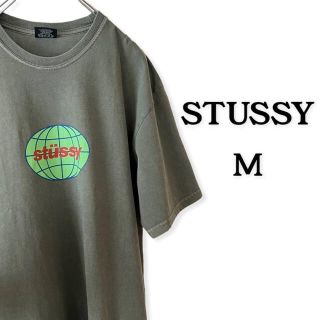 ステューシー(STUSSY)のSTUSSY ステューシー Tシャツ 半袖 プリント グリーン系 Mサイズ(Tシャツ/カットソー(半袖/袖なし))