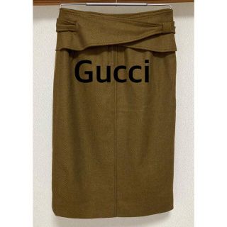 グッチ(Gucci)のGucci グッチ　ウール　スカート(ひざ丈スカート)