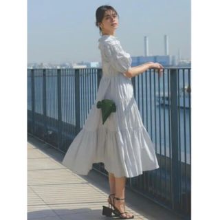 SNIDEL - SNIDEL ボリュームコットンロングワンピースの通販 by