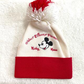 ディズニー(Disney)のディズニー　ミッキーマウス　ニット帽　美品(帽子)