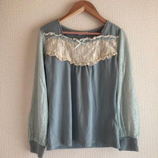 アクシーズファム(axes femme)のaxes femme 袖レースカットソー(カットソー(長袖/七分))