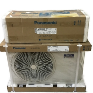 パナソニック(Panasonic)の▲▲Panasonic パナソニック エアコン 壁掛けルームエアコン 室外機 CS-J400D2-W ホワイト(エアコン)