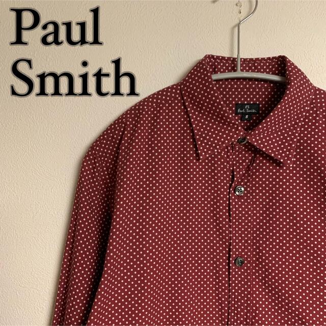 【美品】PS Paul Smith ポールスミス　ドット柄　シャツ　ロゴ刺繍シャツ