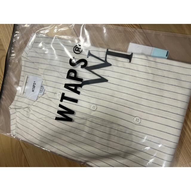 希少L 22SS WTAPS LEAGUE LS WHITE COTTON-