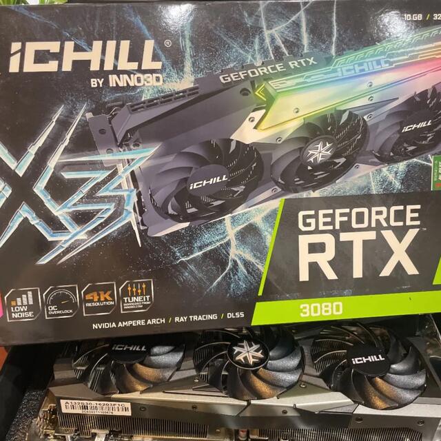 PCパーツRTX3080 非LHR 10GB ICHILL  箱付き