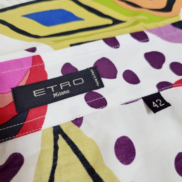 ETRO - 【美品】ETRO エトロ イタリア製 総柄 マルチカラー シャツ XLサイズ 白の通販 by 1014's shop｜エトロならラクマ