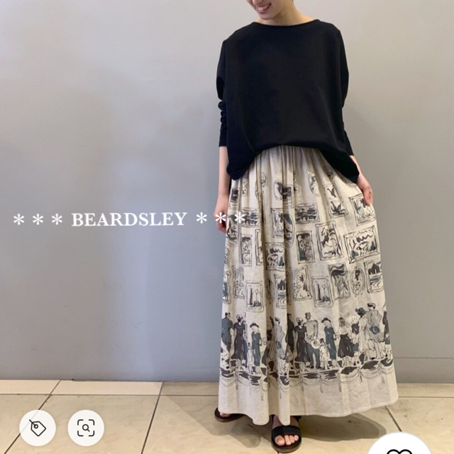 新品 BEARDSLEY ビアズリー プリント ロングスカート