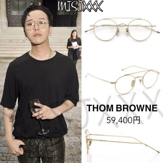 THOM BROWNE(トムブラウン)のTHOM BROWNE トムブラウン TB101-B 12kGOLD 49 メンズのファッション小物(サングラス/メガネ)の商品写真