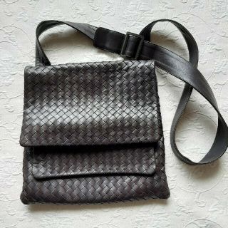 ボッテガヴェネタ(Bottega Veneta)のボッテガベネタ　斜め掛&ショルダー＝男女兼用　ダークブラウン　美品(ショルダーバッグ)