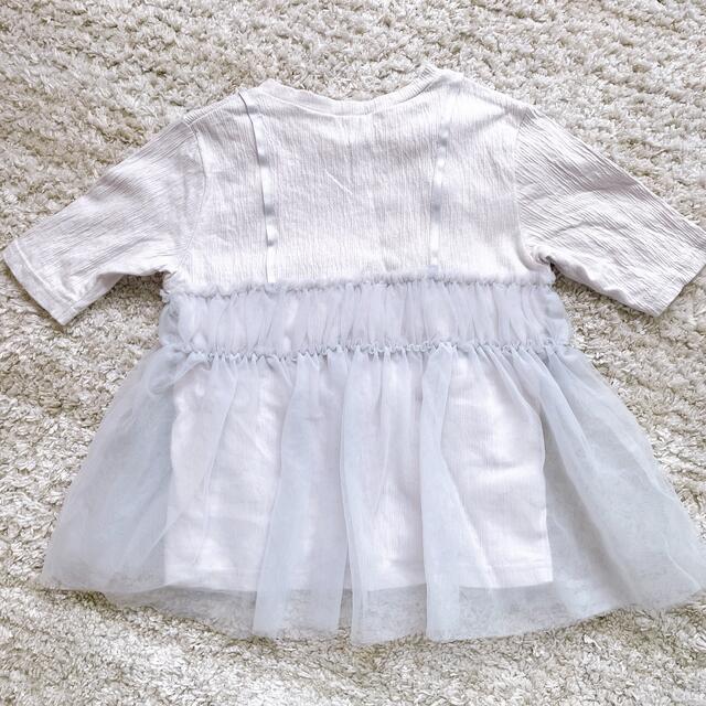 F.O.KIDS(エフオーキッズ)のアプレレクール♡お花チュールT キッズ/ベビー/マタニティのキッズ服女の子用(90cm~)(Tシャツ/カットソー)の商品写真