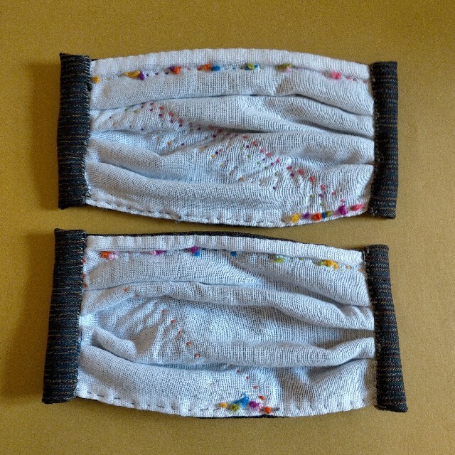 手縫い　インナーマスク　２枚組 ハンドメイドのハンドメイド その他(その他)の商品写真
