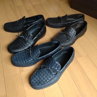 ボッテガヴェネタ(Bottega Veneta)のBouega Veneta モカシン3足セット 黒・茶・ライトトルマリン(スリッポン/モカシン)