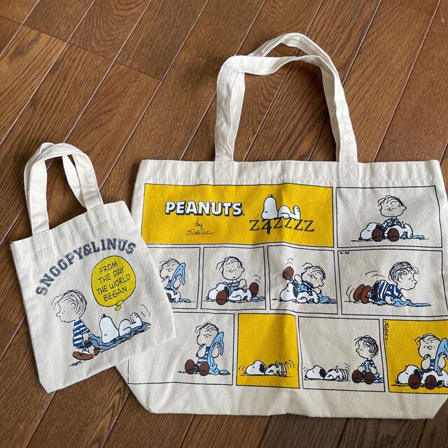 PEANUTS(ピーナッツ)のスヌーピーバック　２点セット　未使用　新品　バッグ エンタメ/ホビーのおもちゃ/ぬいぐるみ(キャラクターグッズ)の商品写真