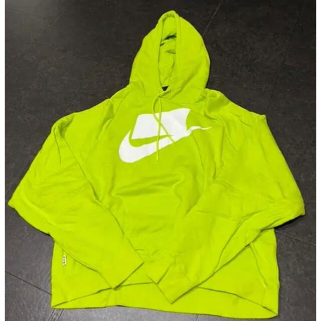 NIKE - NIKE ボックスロゴ パーカー 蛍光イエロー XLの通販 by