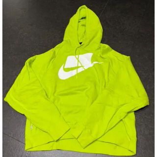 ナイキ(NIKE)のNIKE ボックスロゴ　パーカー　蛍光イエロー　XL(パーカー)