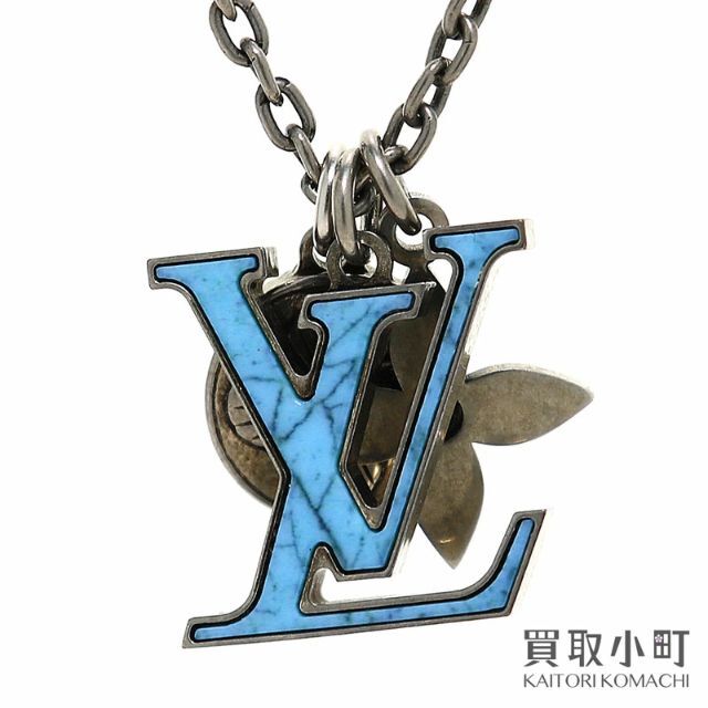 ネックレスルイヴィトン 【LOUIS VUITTON】 ペンダント LVイニシャル