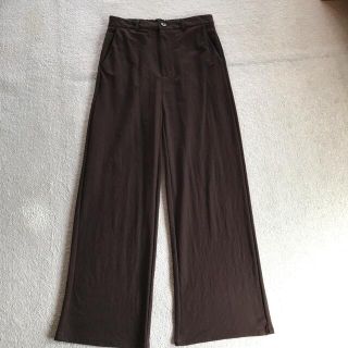 ジーユー(GU)のGU  ワイドパンツ　brown(その他)