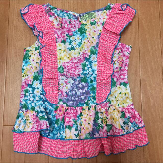 fafa(フェフェ)の未着用★fafa★ペプラムトップス　110 キッズ/ベビー/マタニティのキッズ服女の子用(90cm~)(Tシャツ/カットソー)の商品写真