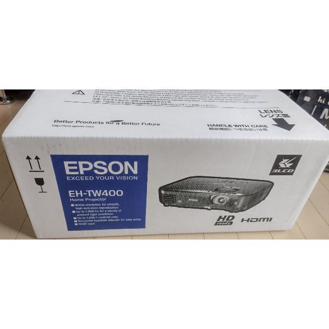 EPSON(エプソン)の【未開封】プロジェクター　エプソン　EH-TW400 スマホ/家電/カメラのテレビ/映像機器(プロジェクター)の商品写真