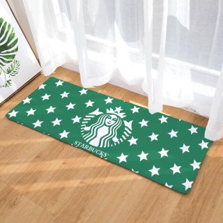 ✨大人気✨スタバ・マット✨グリーン【60センチ×180センチ】(キッチンマット)