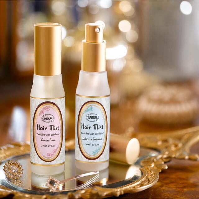 SABON(サボン)の【美品】SABON ヘアミスト デリケートジャスミン30ml コスメ/美容のヘアケア/スタイリング(ヘアウォーター/ヘアミスト)の商品写真