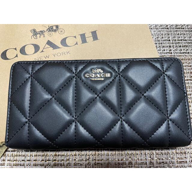 【COACH】コーチ長財布 (F53637)クラシックレッド キルテッド レザー