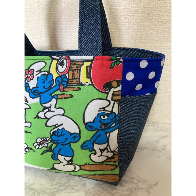 ハンドメイド⭐︎スマーフ⭐︎サイドポケット付きバッグ 3