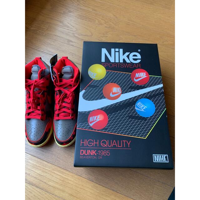 Nike Dunk High "Red Acid Wash" 27cm ダンク