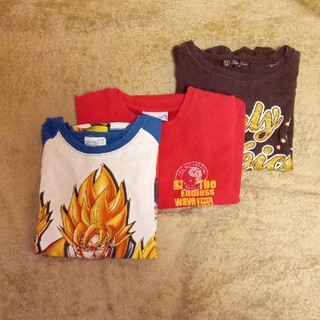 130〜サイズ 子供服 長袖トレーナー＆Tシャツセット(Tシャツ/カットソー)