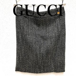 グッチ(Gucci)のGUCCI デザインタイトスカート(ひざ丈スカート)