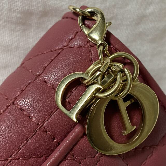 LADY DIOR ロータスウォレット  カナージュ ラムスキン