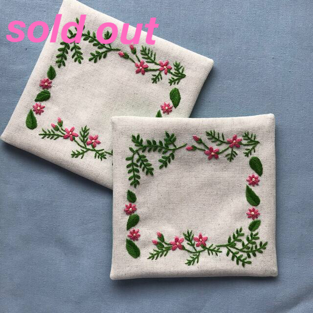 刺繍コースター