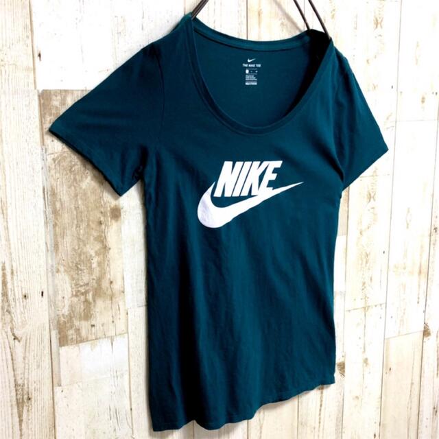 NIKE(ナイキ)のナイキ ビッグロゴ ダークインディゴ×ホワイト 表記S 着用感S-M Tシャツ レディースのトップス(Tシャツ(半袖/袖なし))の商品写真