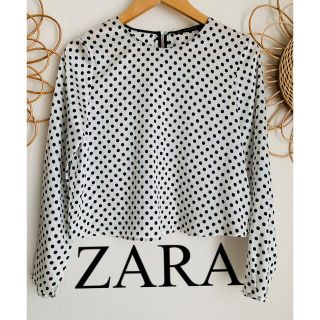 ザラ(ZARA)のZARA ザラ　ドット　レトロ　トップス　シャツ　人気　完売(シャツ/ブラウス(長袖/七分))