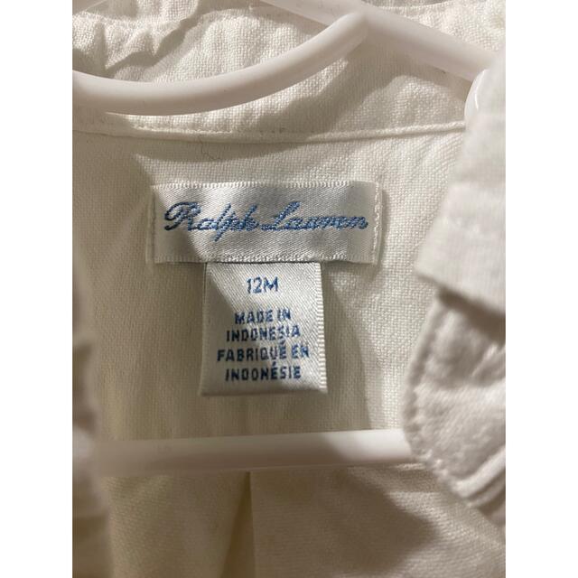 Ralph Lauren(ラルフローレン)のラルフローレン白シャツ+GAPデニム キッズ/ベビー/マタニティのベビー服(~85cm)(シャツ/カットソー)の商品写真