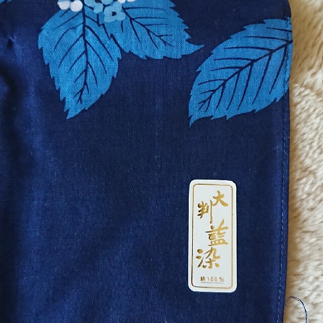 大判 紫陽花 ハンカチ レディースのファッション小物(ハンカチ)の商品写真
